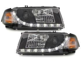 Tagfahrlicht-Optik Scheinwerfer für Skoda Octavia 1U 00-04 schwarz