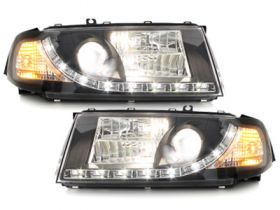 Tagfahrlicht-Optik Scheinwerfer für Skoda Octavia 1U 00-04 schwarz
