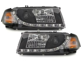 Tagfahrlicht-Optik Scheinwerfer für Skoda Octavia 1U 00-04 schwarz