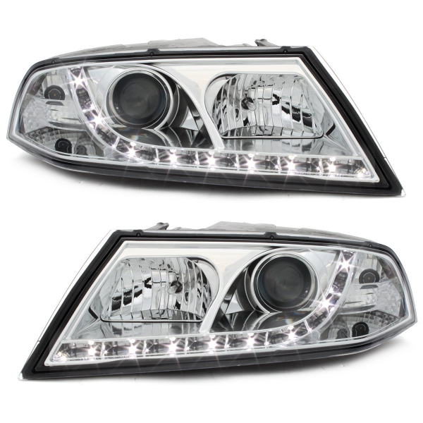 Xenon Tagfahrlicht-Optik Scheinwerfer für Skoda Octavia 1Z 04-09 chrom