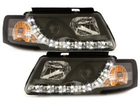 Tagfahrlicht-Optik Scheinwerfer für VW Passat 3B 96-00 schwarz