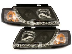 Tagfahrlicht-Optik Scheinwerfer für VW Passat 3B 96-00 schwarz