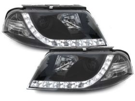 Scheinwerfer für VW Passat 3BG 00-04 Tagfahrlicht-Optik schwarz Sonar