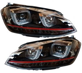 LED TAGFAHRLICHT Scheinwerfer für VW Golf 7 12-17 dynamischer LED-Blinker rot
