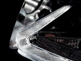 Scheinwerfer für VW T6 schwarz Lightbar LED Tagfahrlicht Halogen-Blinker