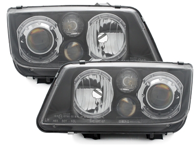 Scheinwerfer schwarz für VW Bora 98-05 2 Standlichtringe