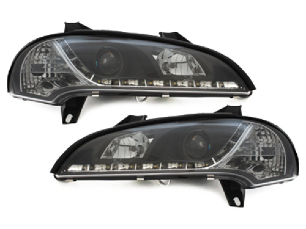 Scheinwerfer für Opel Tigra A 94-00 Led-Tagfahrlicht-Optik schwarz