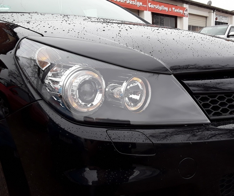 Angel Eyes Standlicht Scheinwerfer für Opel Astra H 04-09 schwarz