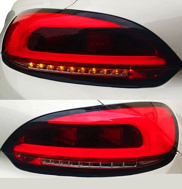 LED Rückleuchten für VW SCIROCCO III 08+ red clear LIGHTBAR + Laufblinker
