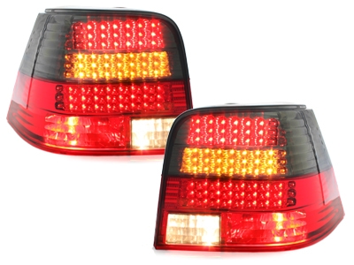 LED Rückleuchten für VW Golf IV 97-04 rot-smoke + LED Blinker