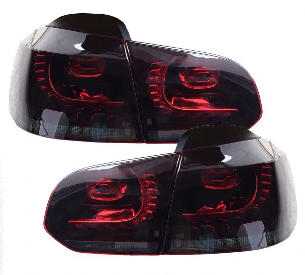 LED Rückleuchten für VW Golf VI 6 08-12 GTI R-Look rot-schwarz