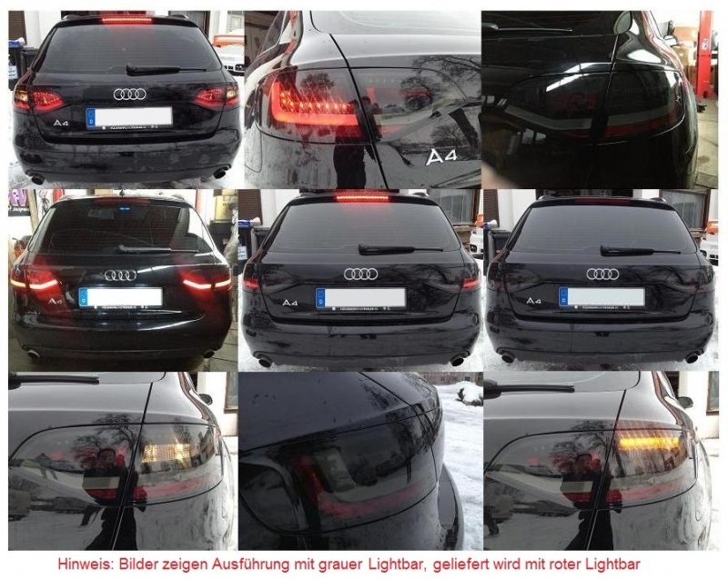 LITEC LED Rückleuchten schwarz für Audi A4 B8 8K 08-11 Avant
