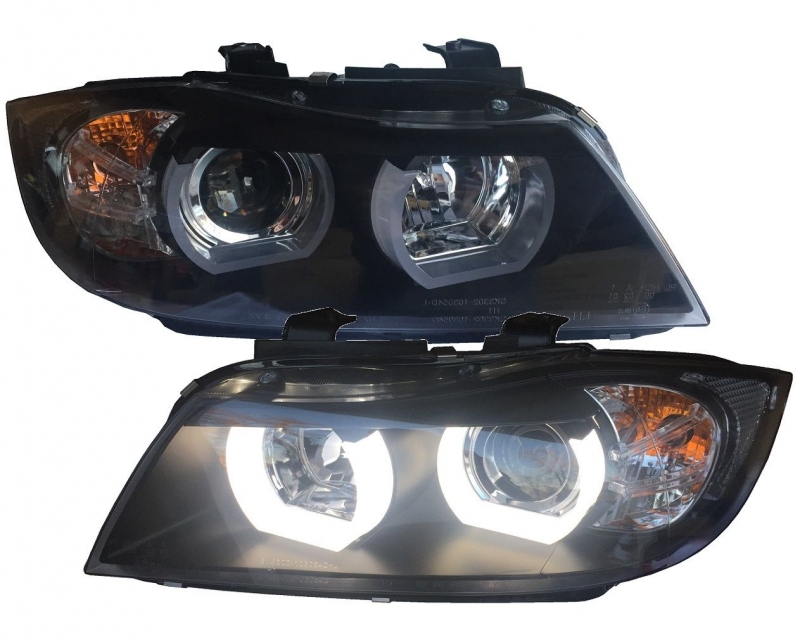 Lightbar Xenon D1S Scheinwerfer für BMW E90 E91 05-08 schwarz HID