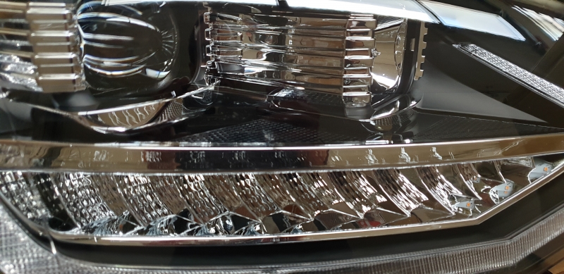 Scheinwerfer für VW T6 15-19 Led Tagfahrlicht dynamischer Blinker schwarz V1