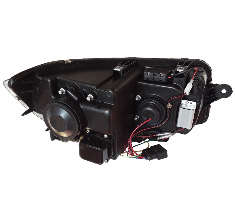 Scheinwerfer für VW T6 15-19 Led Tagfahrlicht dynamischer Blinker schwarz V1