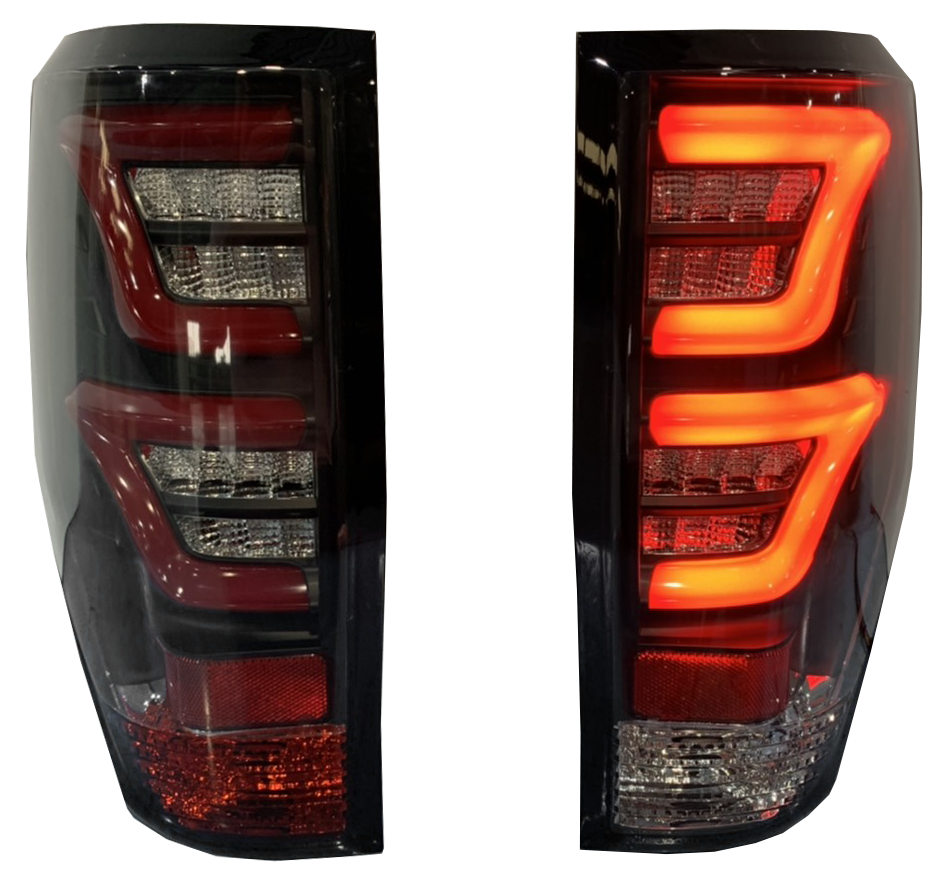 Lightbar LED Rückleuchten für Ford Ranger T6 T7 T8 2012-2023 schwarz smoke