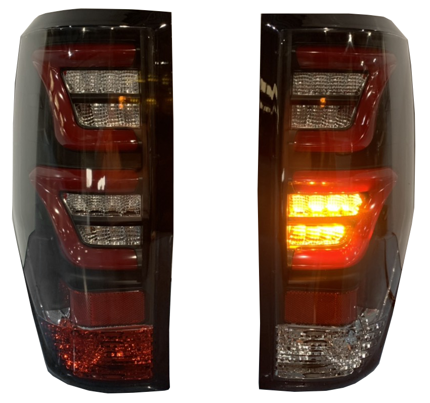 Lightbar LED Rückleuchten für Ford Ranger T6 T7 T8 2012-2023 schwarz smoke