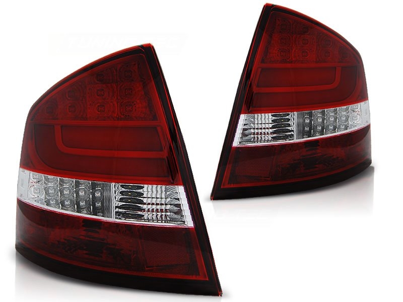 Lightbar LED Rückleuchten für Skoda Octavia 1Z Limo 04+ rot klar