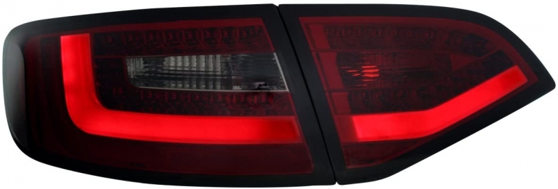 LITEC LED Rückleuchten rot rauch mit dynamischem Blinker für Audi A4 B8 8K 08-11 Avant mit Halogen