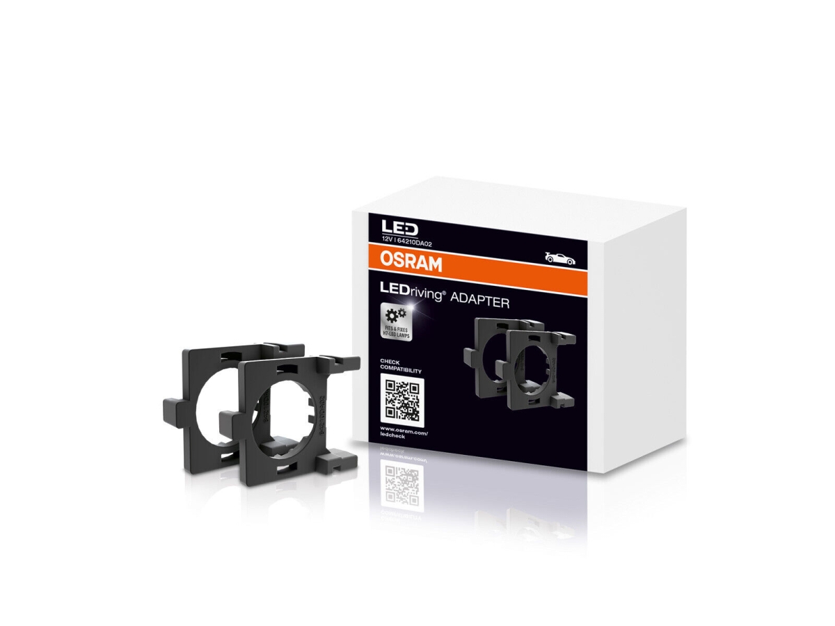 OSRAM NIGHT BREAKER H7 LED 330% Set für Ford Fiesta JA8 MK7 2013+ mit Adapter DA02