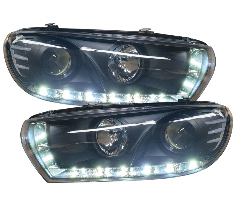 LED TAGFAHRLICHT Scheinwerfer für VW Scirocco 3 2015+ Facelift black schwarz
