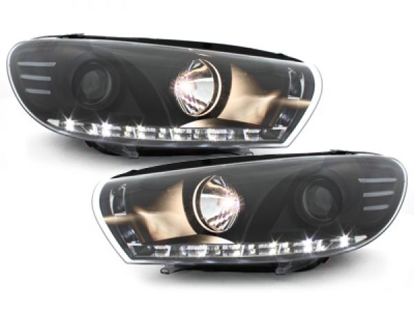 LED TAGFAHRLICHT Scheinwerfer für VW Scirocco 3 2015+ Facelift black schwarz