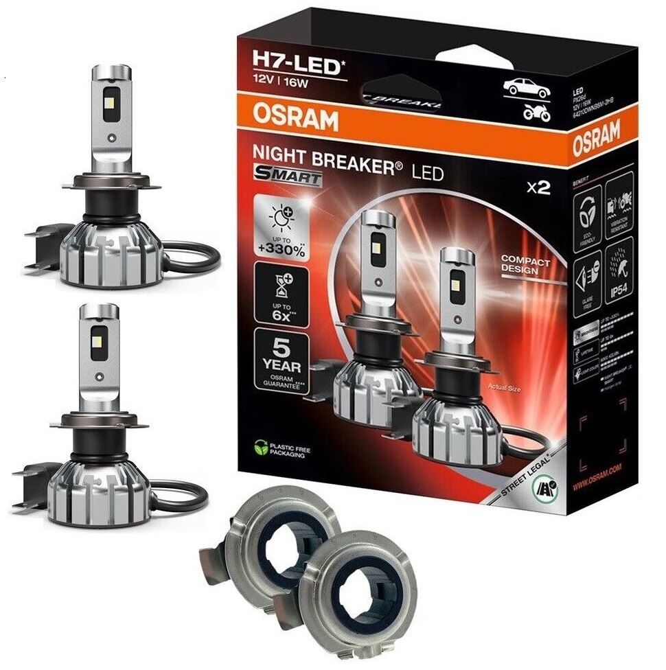 OSRAM NIGHT BREAKER H7 LED 330% Set für Mercedes Benz W247 2018- DA01