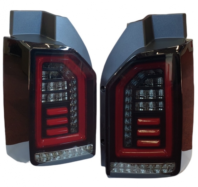 Voll LED Rückleuchten für VW T6.1 ab 2019 schwarz rot Heckklappe