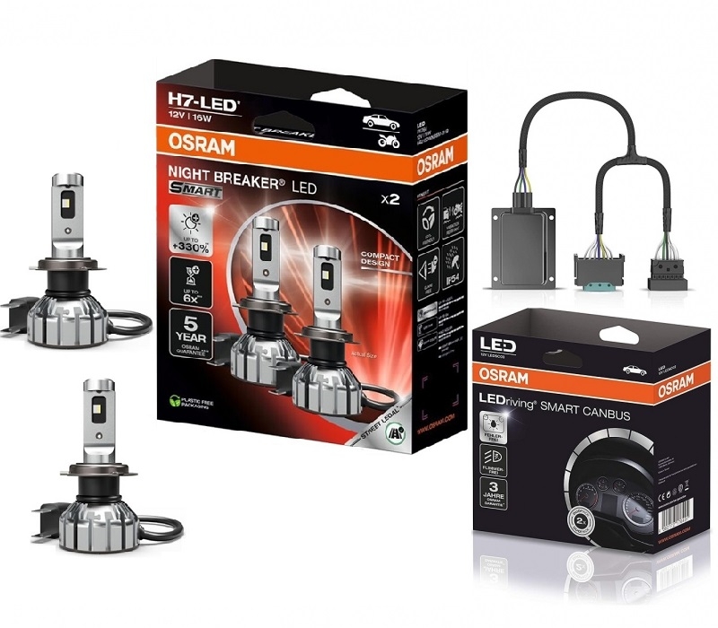 OSRAM NIGHT BREAKER H7 LED 330% Set für BMW E81 E82 E87 E88 04-13 mit Canbus