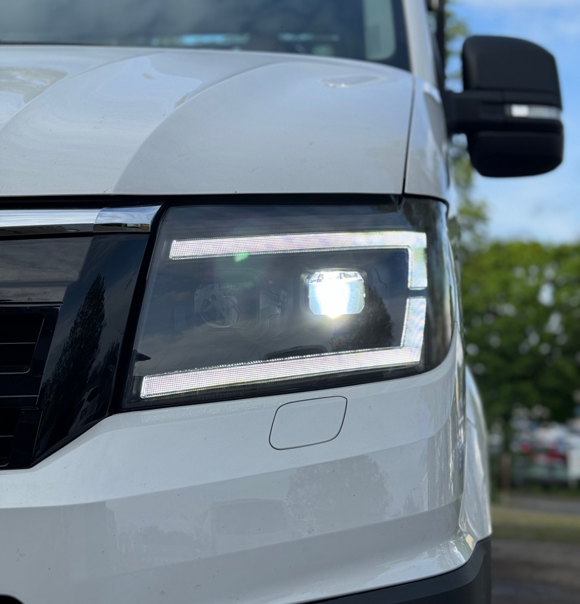 VOLL LED Tagfahrlicht Scheinwerfer schwarz für MAN TGE ab 2017 dynamischer Led Blinker