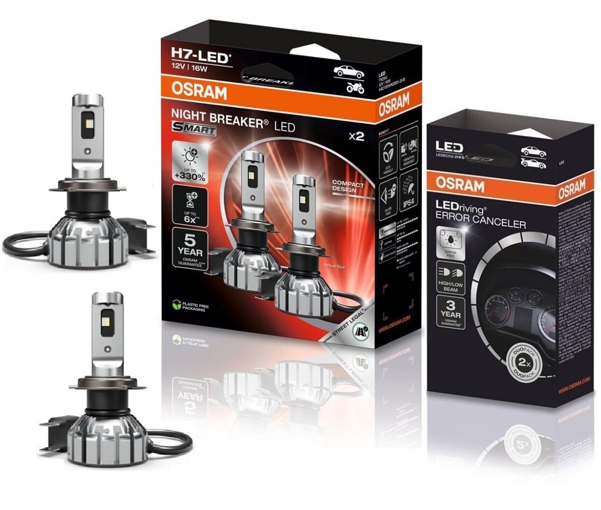 OSRAM NIGHT BREAKER H7 LED 330% Set für BMW X1 E84 09-15 mit Canbus-Modul