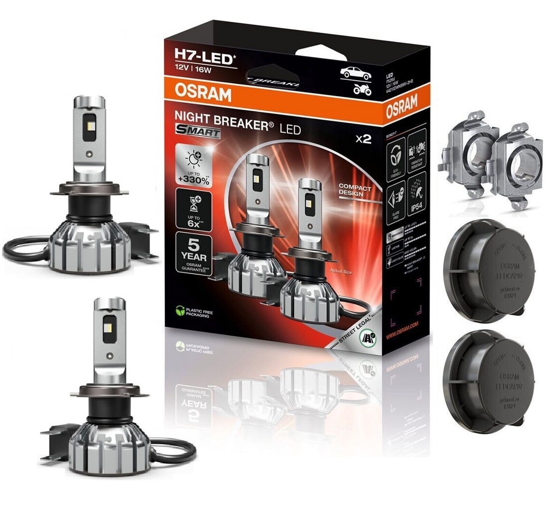 OSRAM NIGHT BREAKER H7 LED 330% Set für Opel Zafira C P12 16-19