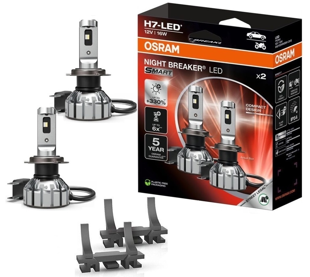 OSRAM NIGHT BREAKER H7 LED 330% Set für Opel Grandland X 2017+