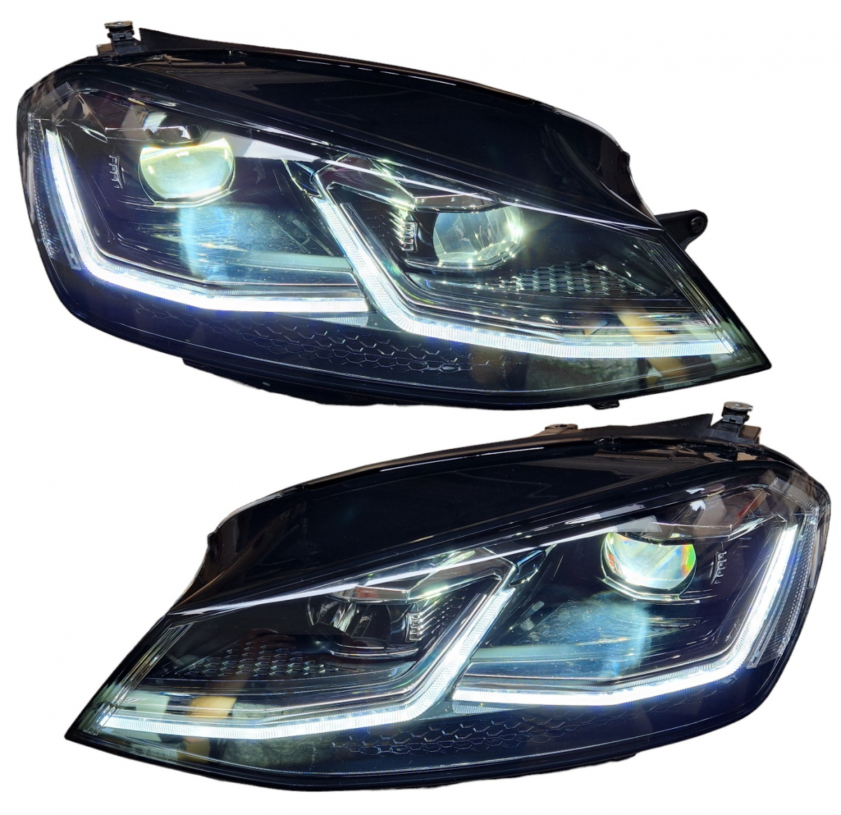 Voll Led Scheinwerfer für VW Golf 7 12-17 schwarz mit dynamischem Led Blinker