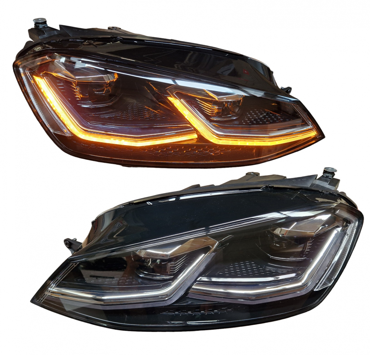 Voll Led Scheinwerfer für VW Golf 7 12-17 schwarz mit dynamischem Led Blinker