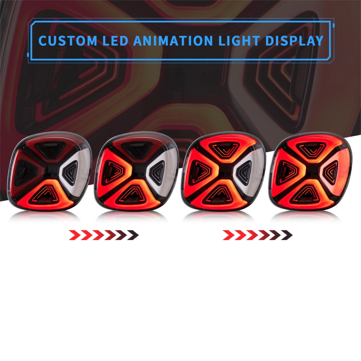 Led Rückleuchten für Smart FORTWO FORFOUR 2014-2019 schwarz rot klar