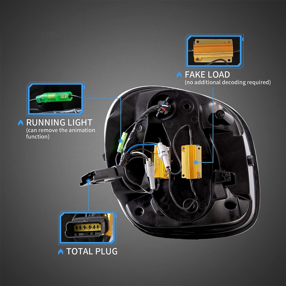 Led Rückleuchten für Smart FORTWO FORFOUR 2014-2019 schwarz rot klar
