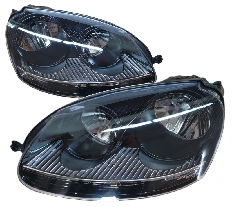Depo Scheinwerfer für VW Golf 5 03-09 schwarz Hauptscheinwerfer SWV06ADB