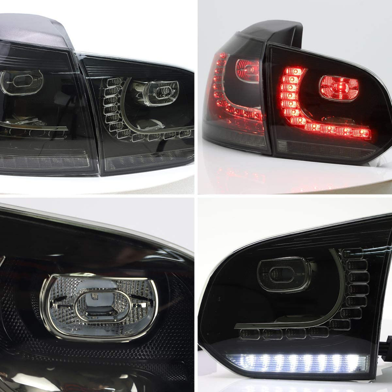 LED Rückleuchten für VW Golf 6 08-12 schwarz dynamischer Blinker VL