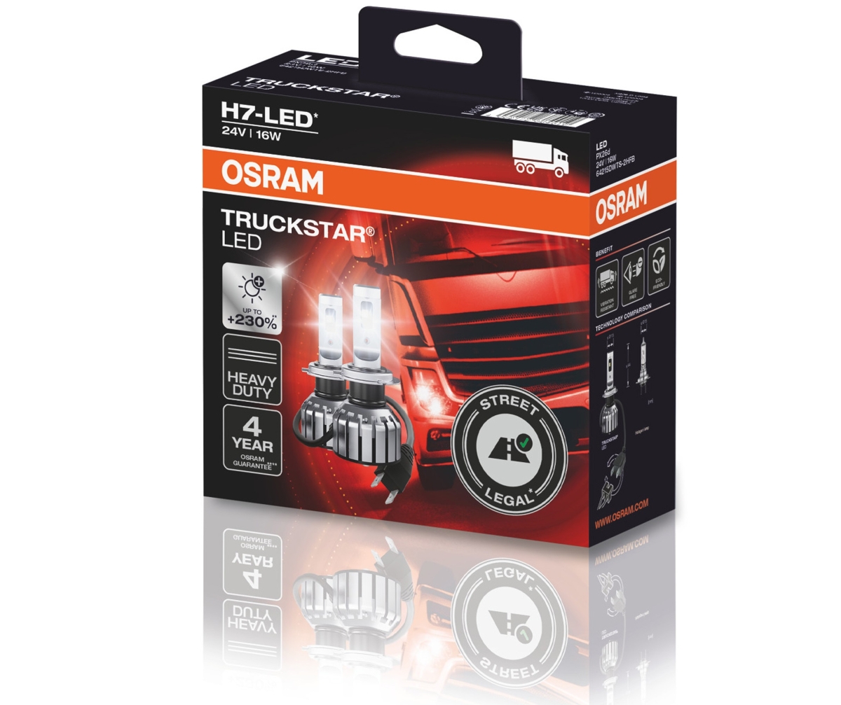 OSRAM Truckstar LED H7 230% 64215DWTS 24V