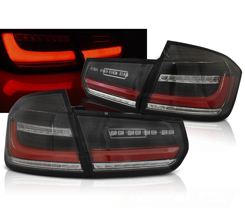 Lightbar LED Rückleuchten für BMW F30 3er schwarz klar 11-18 Limousine dynamischer Led Blinker