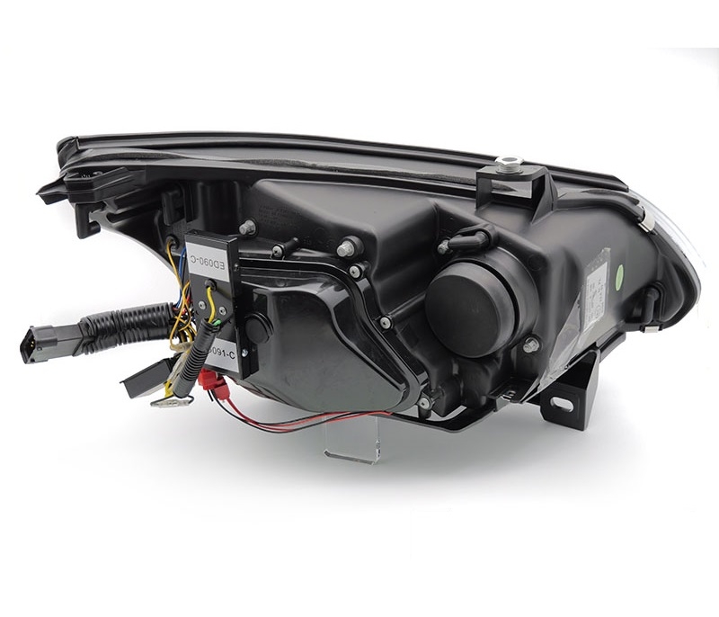 Xenon Scheinwerfer für BMW E60 E61 05-07 schwarz Led Angel Eyes D1S