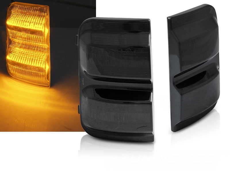 Dynamische Led Spiegelblinker schwarz für Opel Movano ab 2021