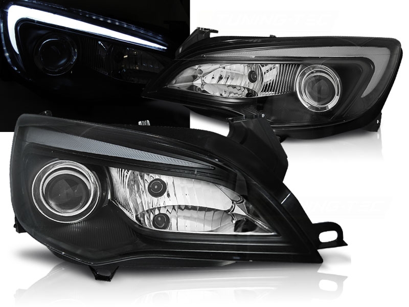 LED TAGFAHRLICHT Scheinwerfer für Opel Astra J 09-15 schwarz Lightbar
