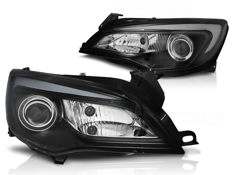 LED TAGFAHRLICHT Scheinwerfer für Opel Astra J 09-15 schwarz Lightbar