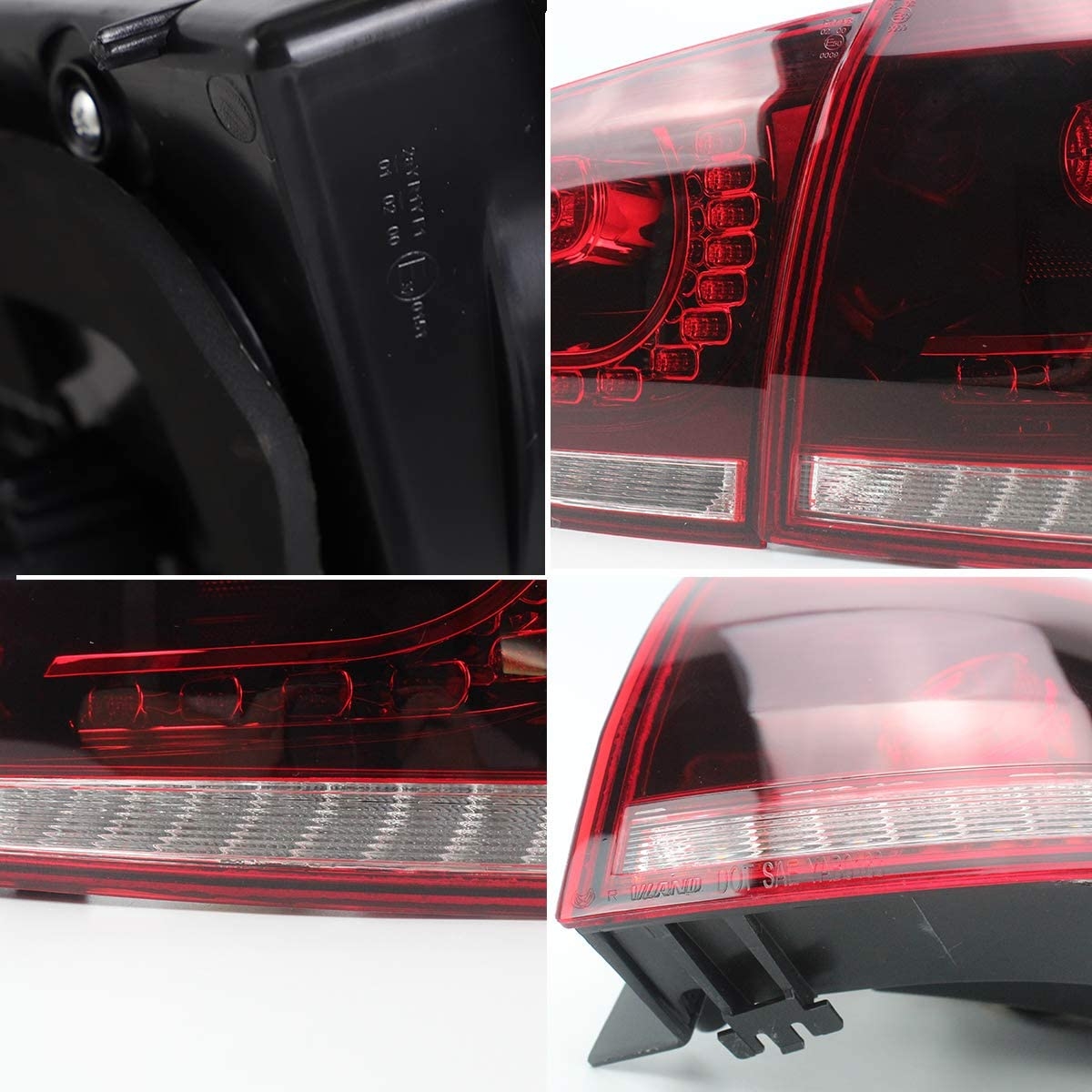 LED Rückleuchten für VW Golf 6 08-12 dunkelrot dynamischer Blinker VL