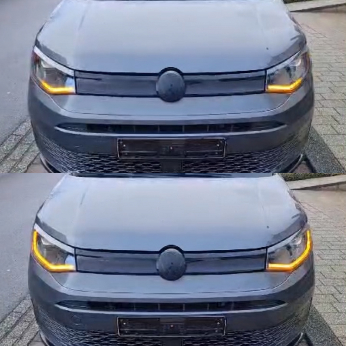 Voll-Led Scheinwerfer für VW Caddy 2020+ schwarz dynamischer Blinker