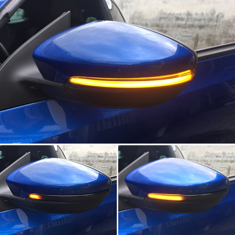 Dynamische Led Spiegelblinker schwarz für VW Jetta 10-18