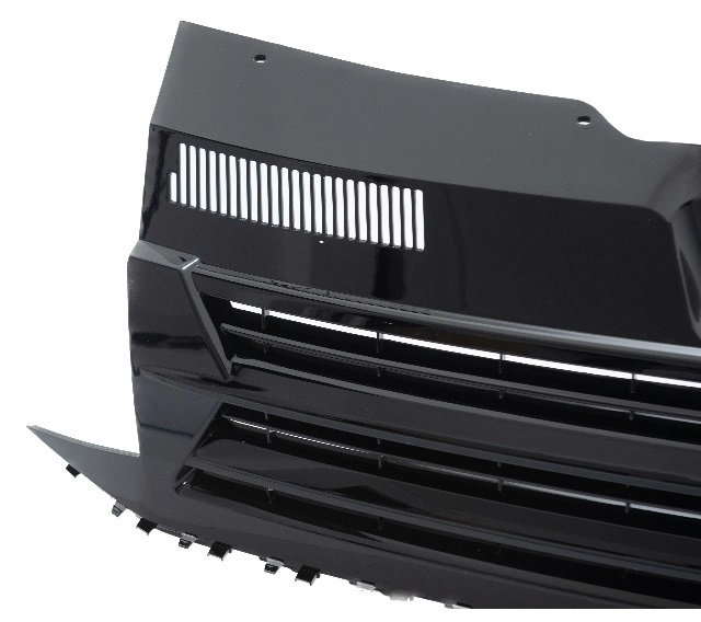 Frontgrill Kühlergrill ohne Emblem schwarz glänzend für VW T6 15-19 ABS