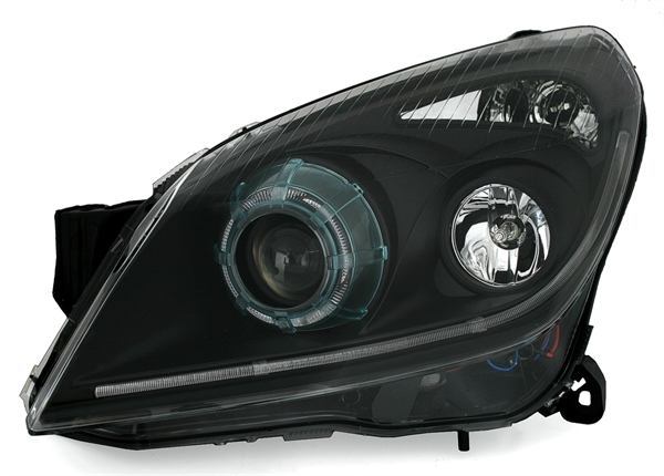 CCFL Angel Eyes Xenon Scheinwerfer schwarz für Opel Astra H 04-09